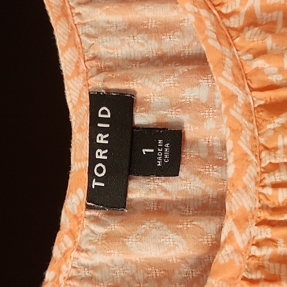 Torrid Size 1 peach/orange/white - Picture 2 of 6